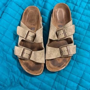 Birkenstock Tan Suede Sandals
